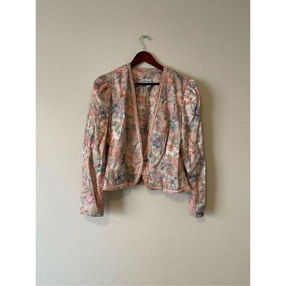 Jonathan Tait Nah Nah Collection Vintage Floral Pearl Blazer tapestry print 13/1 - Picture 1 of 7